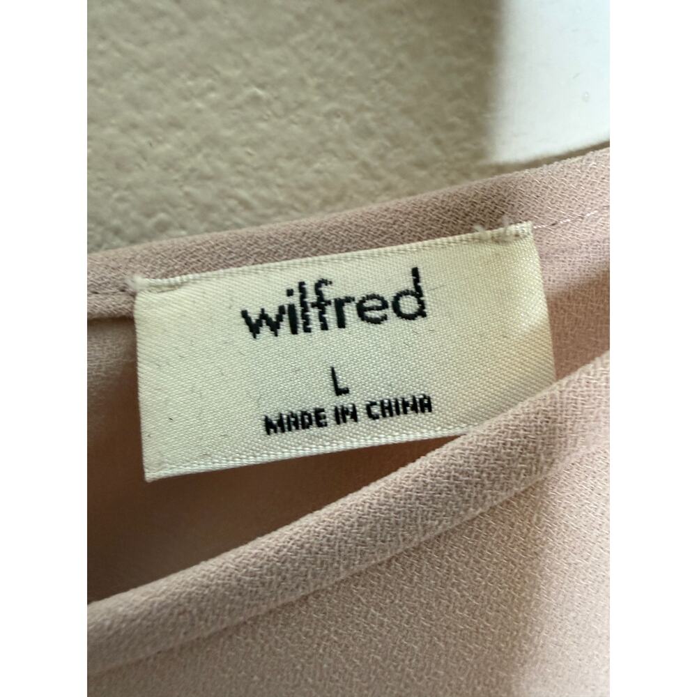 Romantic Blush Wide Leg Jumpsuit Flutter Sleeve Wilfred Fleurette L Aritzia - Picture 5 of 8